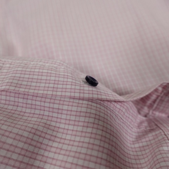 ETON Dress Shirt‎ Mens 46 -16 1/2 Pink Micro Check Long Sleeve Button Up - Picture 11 of 14